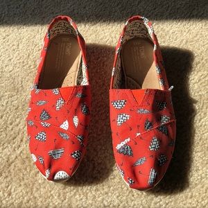 Toms Red Umbrella Shoes